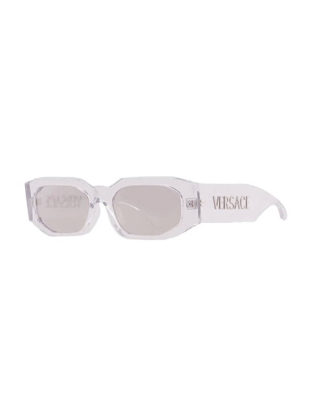 Versace Clear Mirror Silver Irregular Sunglasses VE4489U 148/8V 55